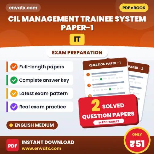 Download 2 CIL Management Trainee System (IT) Paper-1 Question Papers PDF (English) Based on the Latest Exam Pattern