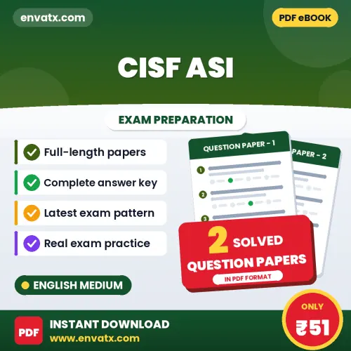 Download 2 CISF ASI Question Papers PDF (English) Based on the Latest Exam Pattern