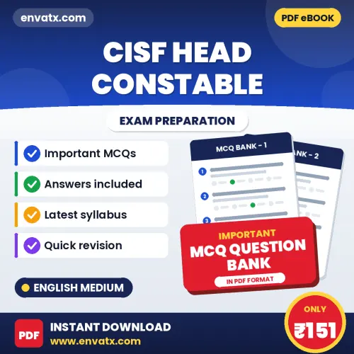 CISF HEAD CONSTABLE Important MCQs with Answers (English) – Digital Question Bank for Exam Preparation