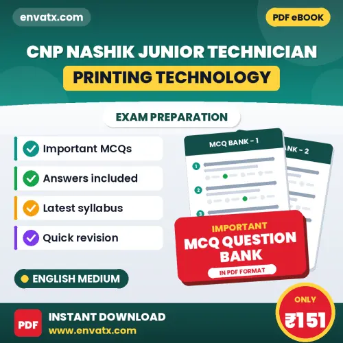 Crack CNP Nashik Junior Technician (Printing Technology) Exam with This MCQ Practice Book PDF in English – Instant Download