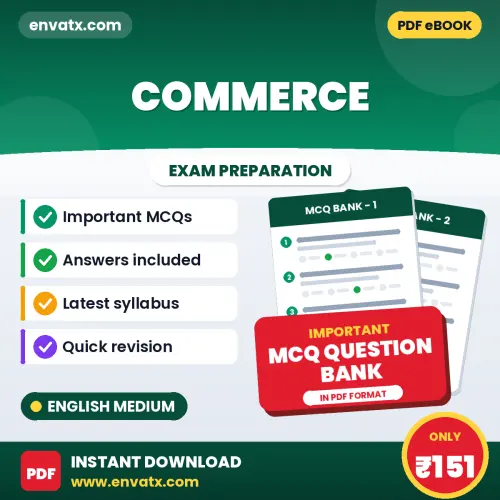 Commerce Important MCQs with Answers (English) – Digital Question Bank for Exam Preparation