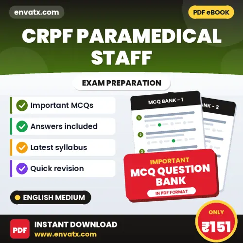 CRPF Paramedical Staff Solved MCQ Book PDF in English – Exam-Oriented Objective Questions for Quick Revision