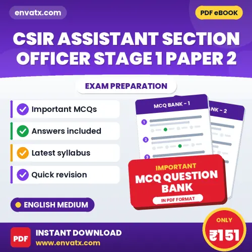Crack CSIR Assistant Section Officer Stage 1 Paper 2 Exam with This MCQ Practice Book PDF in English – Instant Download