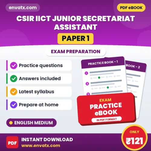 Prepare Smarter for CSIR IICT Junior Secretariat Assistant (Paper 1) Exam – Instant Download PDF Book in English