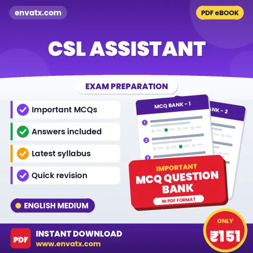CSL Assistant Solved MCQ Book PDF in English – Exam-Oriented Objective Questions for Quick Revision