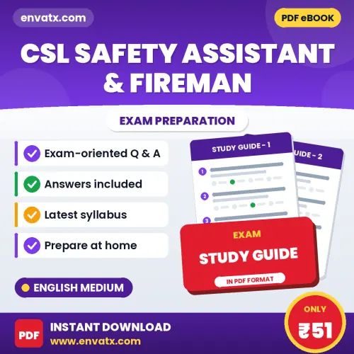 CSL Safety Assistant & Fireman Exam Guide PDF in English – Important Questions for Quick Revision