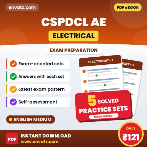 CSPDCL AE (Electrical) Exam Practice Set Series (English): 5 Exam-Like Practice Sets with Answers