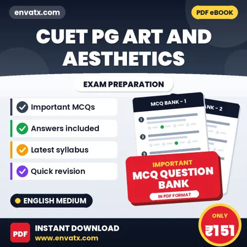 CUET PG Art and Aesthetics Important MCQs with Answers (English) – Digital Question Bank for Exam Preparation