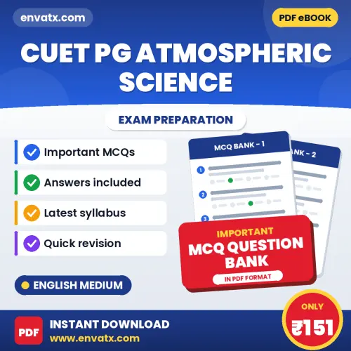 CUET PG Atmospheric Science Important MCQs with Answers (English) – Digital Question Bank for Exam Preparation