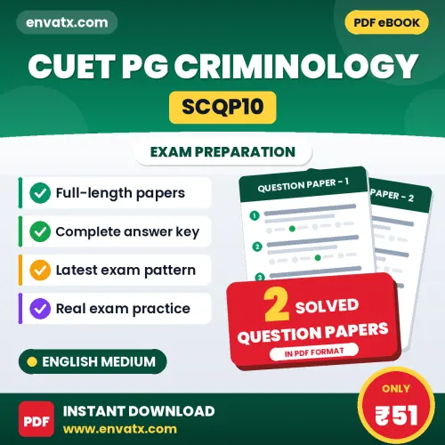 CUET PG Criminology (SCQP10) Question Paper PDF in English – 2 Full-Length Question Papers with Answer Key