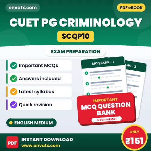 Download CUET PG Criminology (SCQP10) Exam MCQ PDF in English – Important Objective Questions with Answers