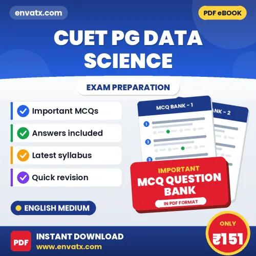 CUET PG Data Science Solved MCQ Book PDF in English – Exam-Oriented Objective Questions for Quick Revision