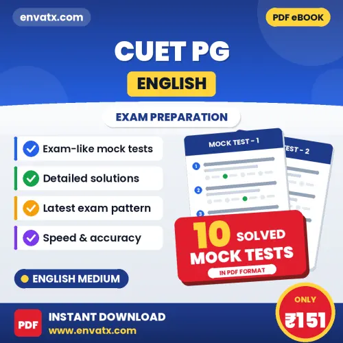 Practice for CUET PG (English) Exam at Home – 10 Mock Tests PDF in English with Answers