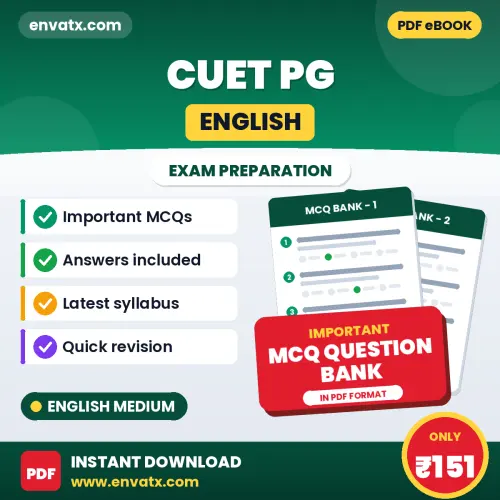 Prepare for CUET PG (ENGLISH) Exam with Multiple Choice Questions & Answers PDF in English