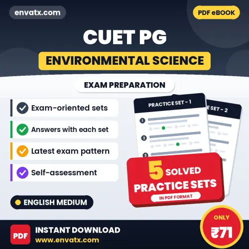 5 Practice Sets for CUET PG (Environmental Science) Exam in English | Solved Practice eBook – Instant PDF Download