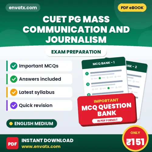 Prepare for CUET PG Mass Communication and Journalism Exam with Multiple Choice Questions & Answers PDF in English