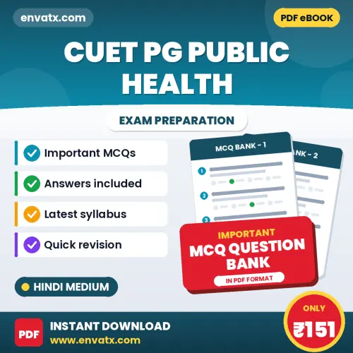 CUET PG Public Health Solved MCQ Book PDF in Hindi – Exam-Oriented Objective Questions for Quick Revision