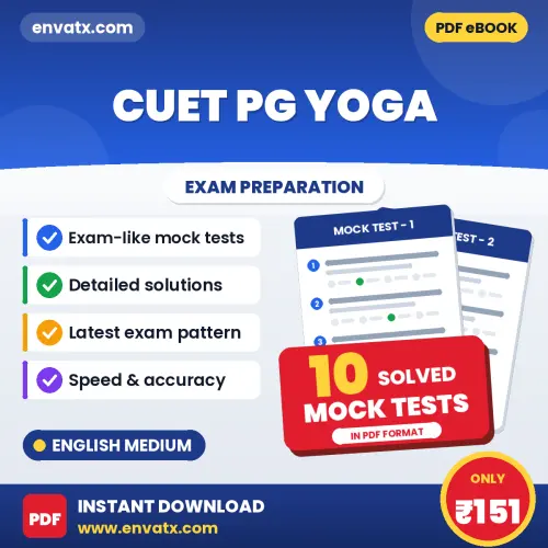 10 Mock Tests for CUET PG Yoga Exam in English | Solved Practice eBook – Instant PDF Download