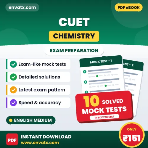 Boost Your CUET (Chemistry) Exam Score with 10 Solved Mock Tests in English – PDF eBook