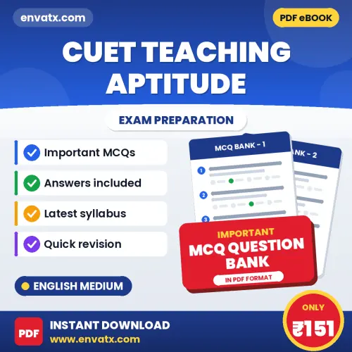 CUET Teaching Aptitude Important MCQs with Answers (English) – Digital Question Bank for Exam Preparation