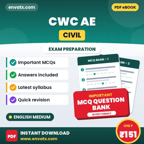 Prepare for CWC AE (Civil) Exam with Multiple Choice Questions & Answers PDF in English