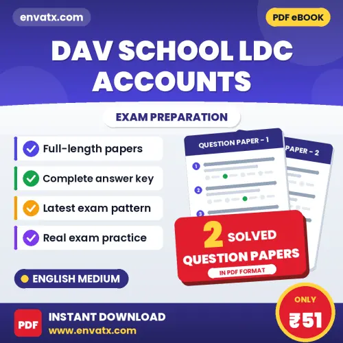 Boost Your DAV School LDC Accounts Exam Score with 2 Solved Question Papers in English – PDF eBook