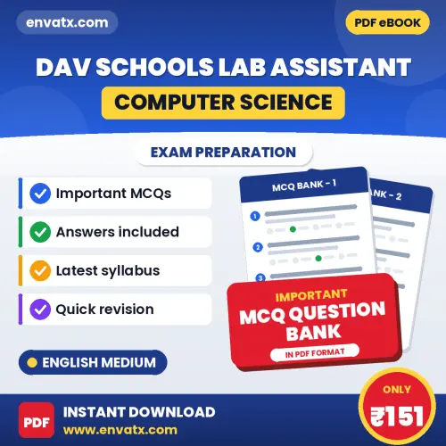 Best MCQ eBook for DAV Schools Lab Assistant (Computer Science) Exam in English | Selected Questions with Answer Key