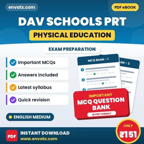 Prepare for DAV Schools PRT (Physical Education) Exam with Multiple Choice Questions & Answers PDF in English