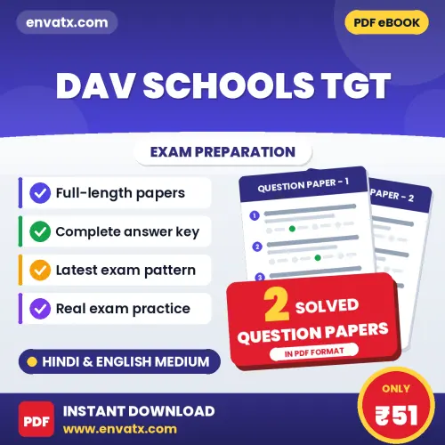 Latest Pattern DAV Schools TGT (Hindi) Question Paper eBook in English – 2 Solved Question Papers for Self-Assessment