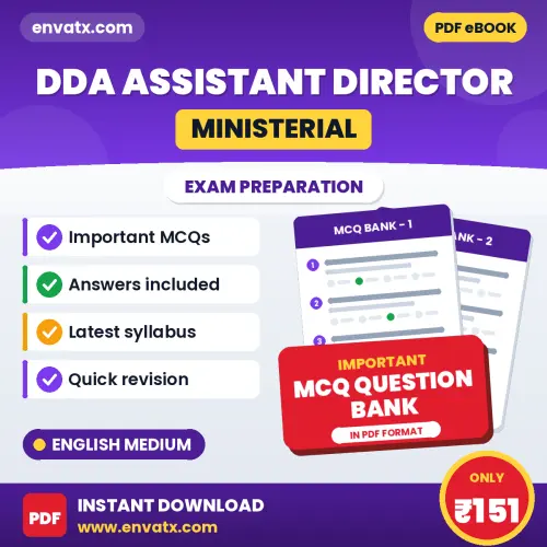 Prepare for DDA Assistant Director (Ministerial) Exam with Multiple Choice Questions & Answers PDF in English