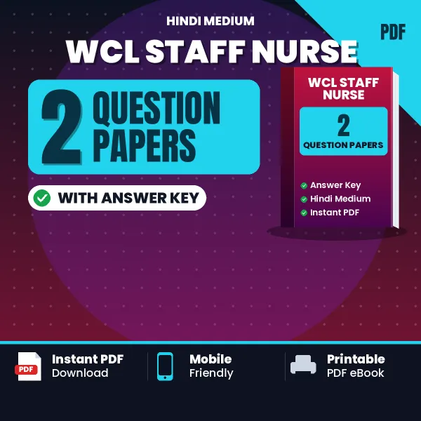 Boost Your WCL Staff Nurse Exam Score with 2 Question Papers with Answer Key in Hindi – PDF eBook