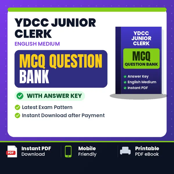 YDCC Junior Clerk MCQ with Answer Key Book PDF in English – Exam-Oriented Objective Questions for Quick Revision