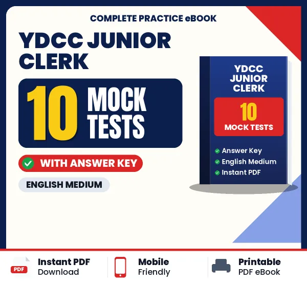 10 Mock Tests for YDCC Junior Clerk Exam in English | Practice eBook with Answer Key – Instant PDF Download