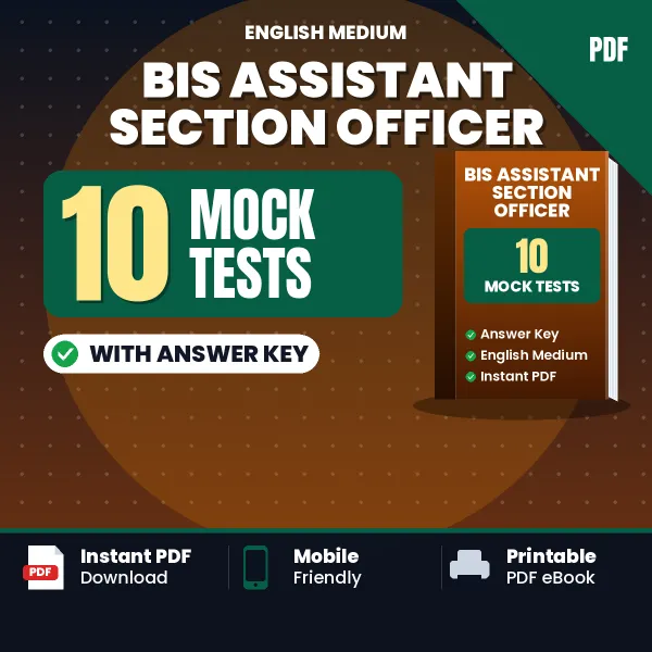 BIS Assistant Section Officer Mock Test PDF in English – 10 Full-Length Mock Tests with Answer Key