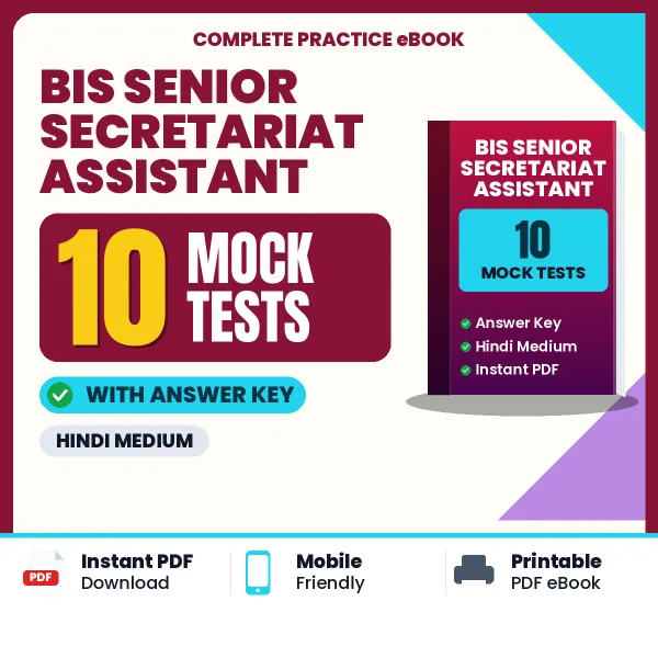 Boost Your BIS Senior Secretariat Assistant Exam Score with 10 Mock Tests with Answer Key in Hindi – PDF eBook