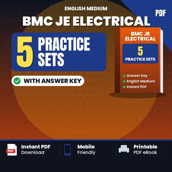 Practice for BMC JE Electrical Exam at Home – 5 Practice Sets PDF in English with Answers