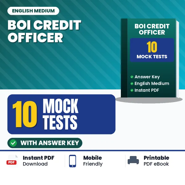 Boost Your BOI Credit Officer Exam Score with 10 Mock Tests with Answer Key in English – PDF eBook