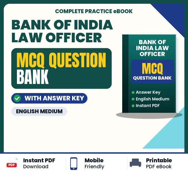 Download Bank of India Law Officer Exam MCQ PDF in English – Important Objective Questions with Answers