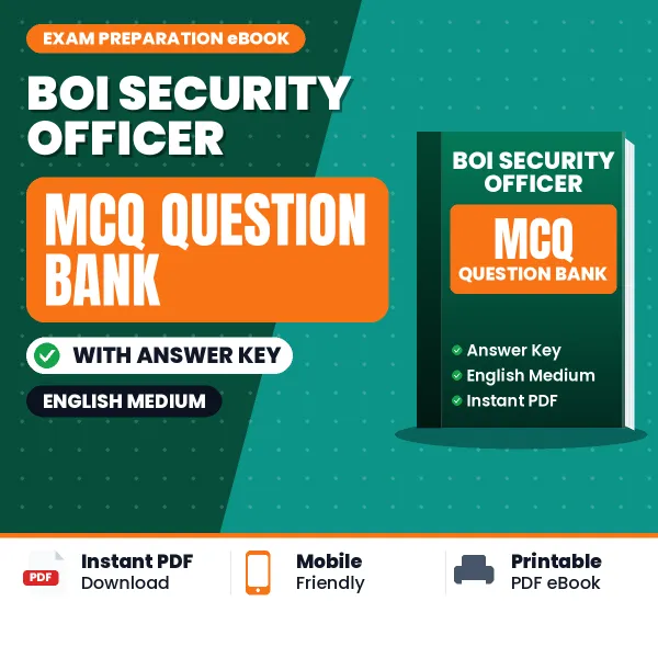 BOI Security Officer Exam Objective Question Bank (English): MCQs with Answer Key Based on the Latest Syllabus