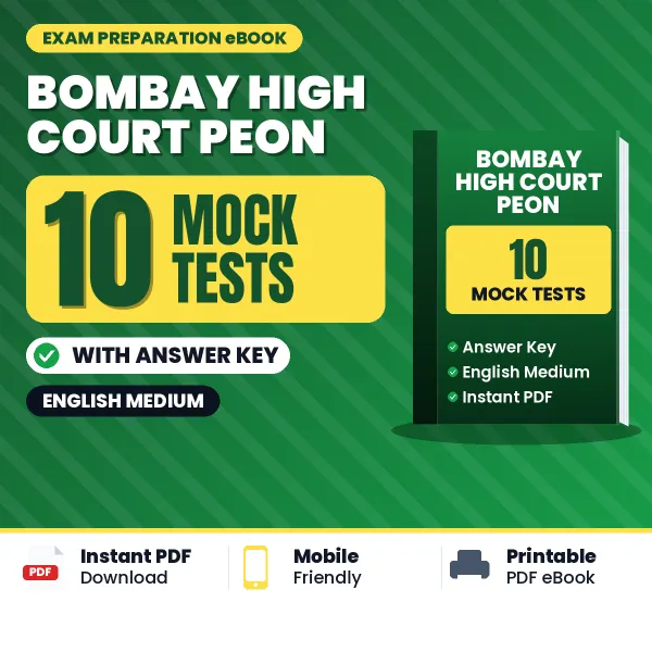 Latest Pattern Bombay High Court Peon Mock Test eBook in English – 10 Mock Tests with Answer Key for Self-Assessment