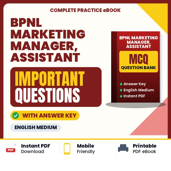 BPNL Marketing Manager, Assistant Exam Guide PDF in English – Important Questions for Quick Revision