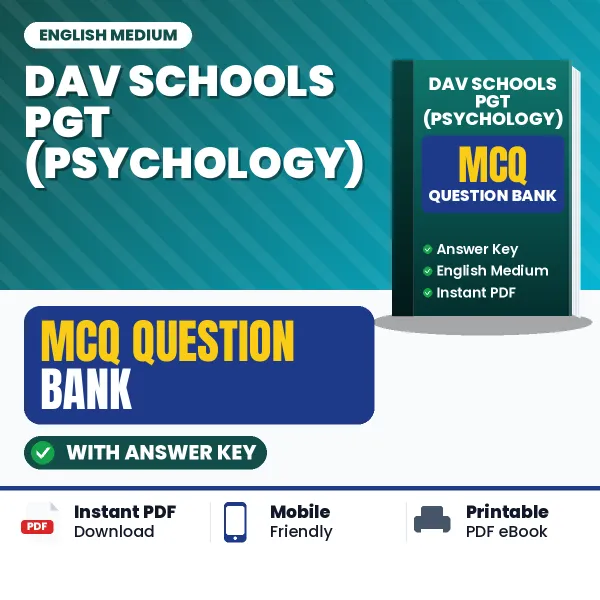 Download DAV Schools PGT (Psychology) Exam MCQ PDF in English – Important Objective Questions with Answers