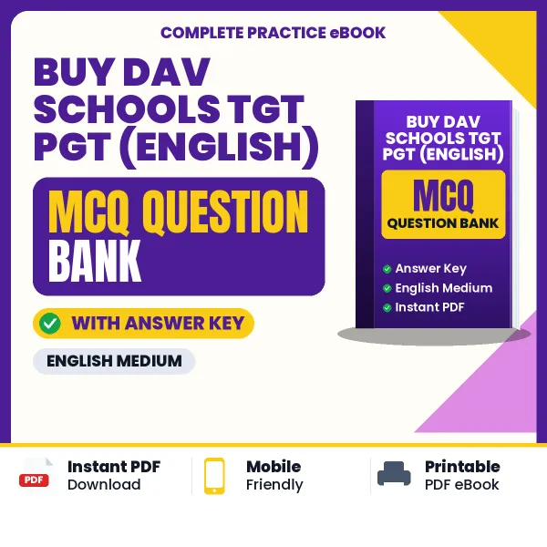 Buy DAV Schools TGT PGT (English) Exam Objective Type Questions eBook in English – Latest Pattern MCQ Collection