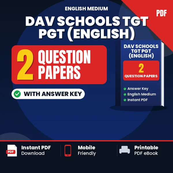 Test Your DAV Schools TGT PGT (English) Exam Preparation – 2 Question Papers with Answer Key in PDF Format (English)