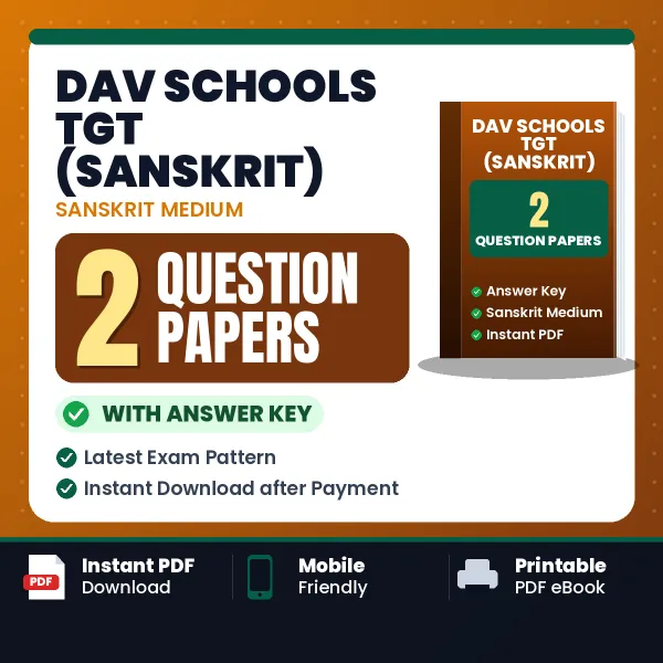 Download 2 DAV Schools TGT (Sanskrit) Question Papers PDF (English) Based on the Latest Exam Pattern