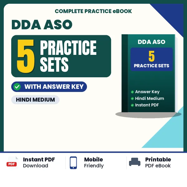 Download 5 DDA ASO Practice Sets PDF (Hindi) Based on the Latest Exam Pattern