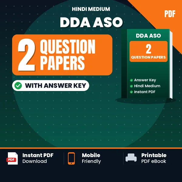 Download 2 DDA ASO Question Papers PDF (Hindi) Based on the Latest Exam Pattern