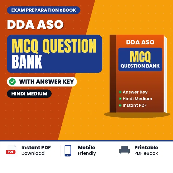 DDA ASO Exam Objective Question Bank (Hindi): MCQs with Answer Key Based on the Latest Syllabus