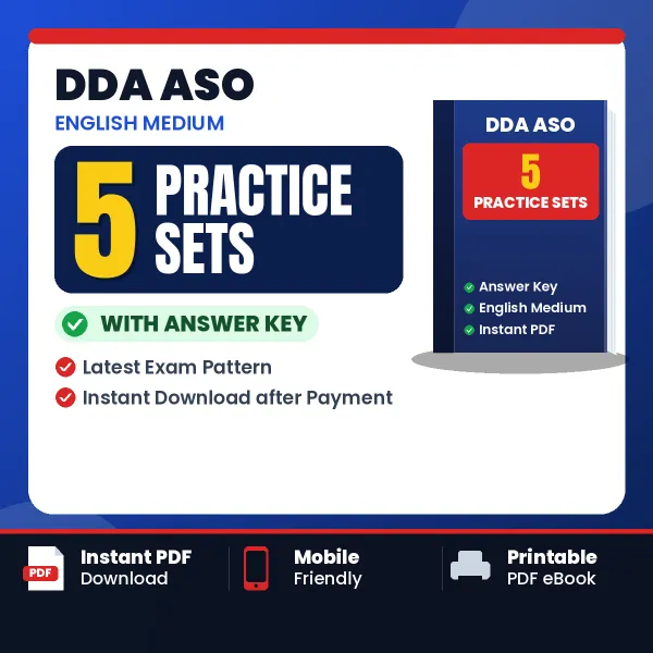 Test Your DDA ASO Exam Preparation – 5 Practice Sets with Answer Key in PDF Format (English)