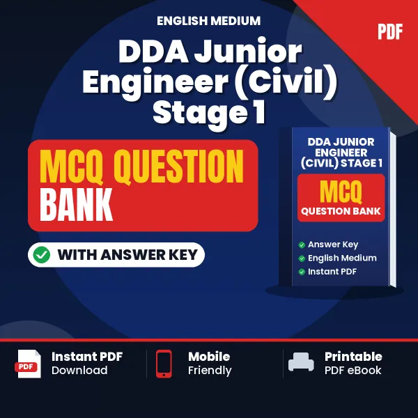 Crack DDA Junior Engineer (Civil) Stage 1 Exam with This MCQ Practice Book PDF in English – Instant Download